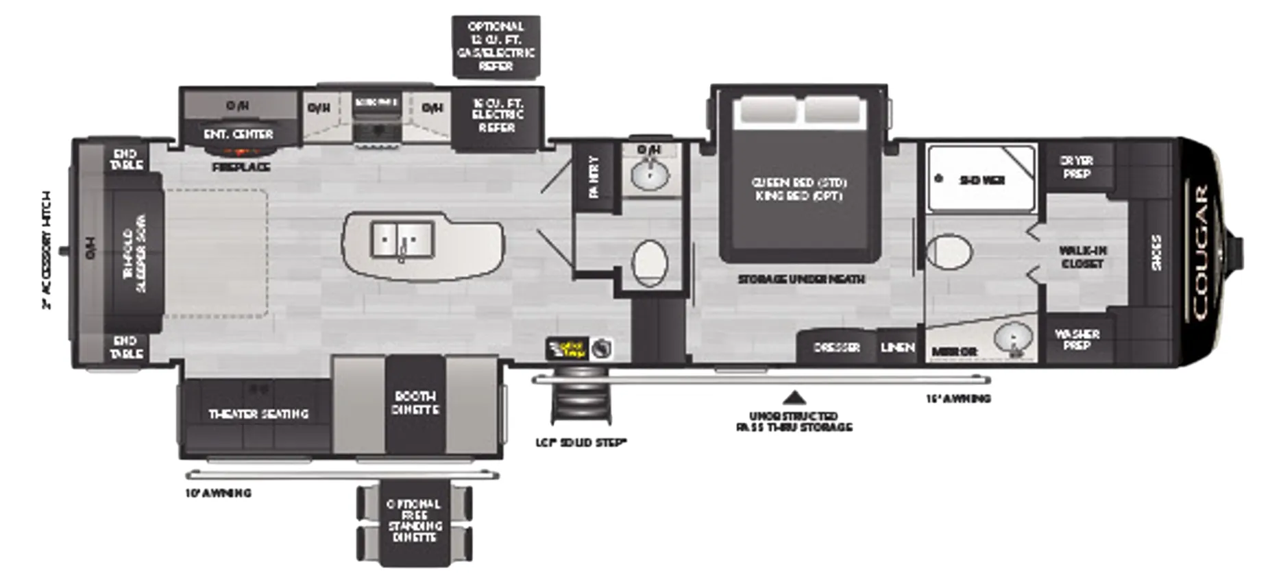 2023 Keystone Cougar 355FBS - Floor plan
