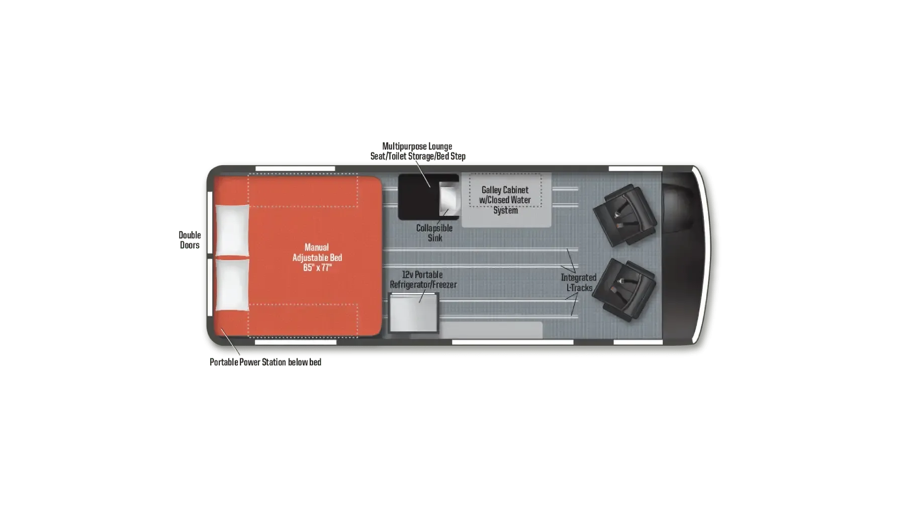 Winnebago Adventure Wagon 44M floor plan