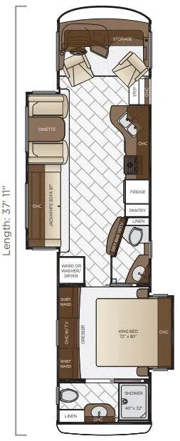 Newmar Canyon Star 3710 floor plan