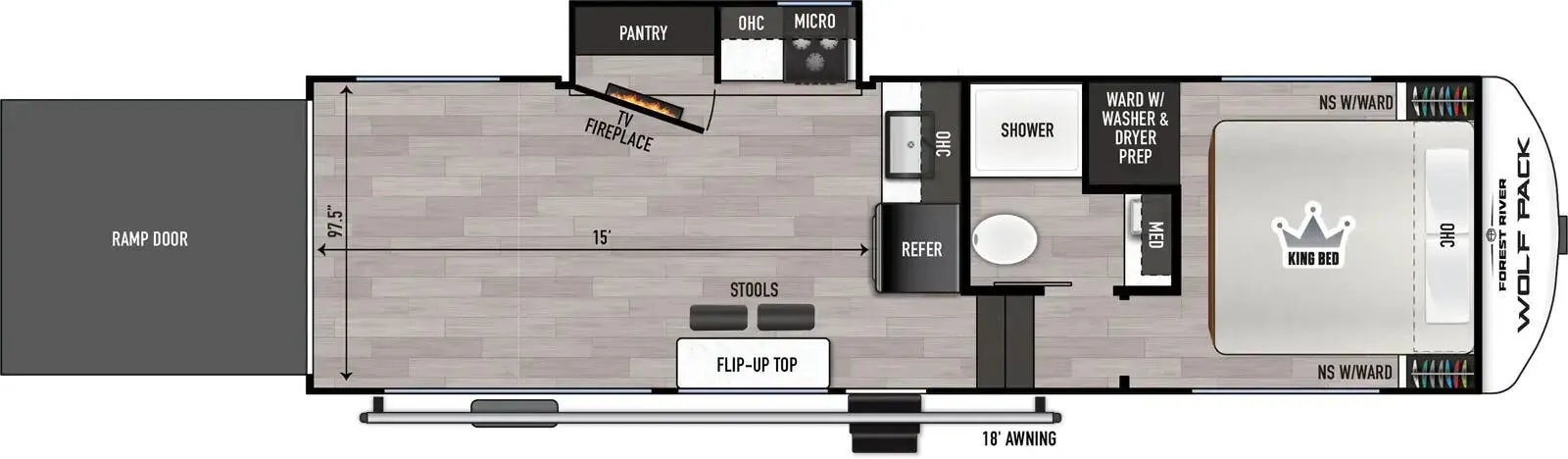 Forest River Cherokee Wolf Pack 275PACK15 floor plan