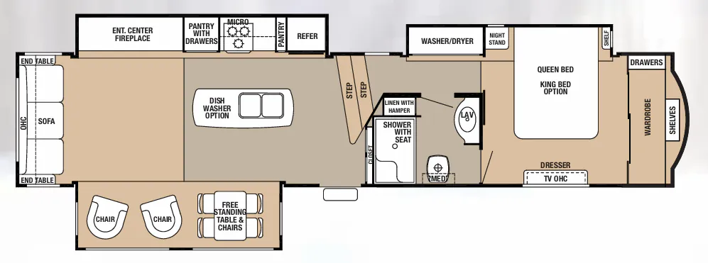 Forest River Cedar Creek Hathaway Edition 38CK floor plan