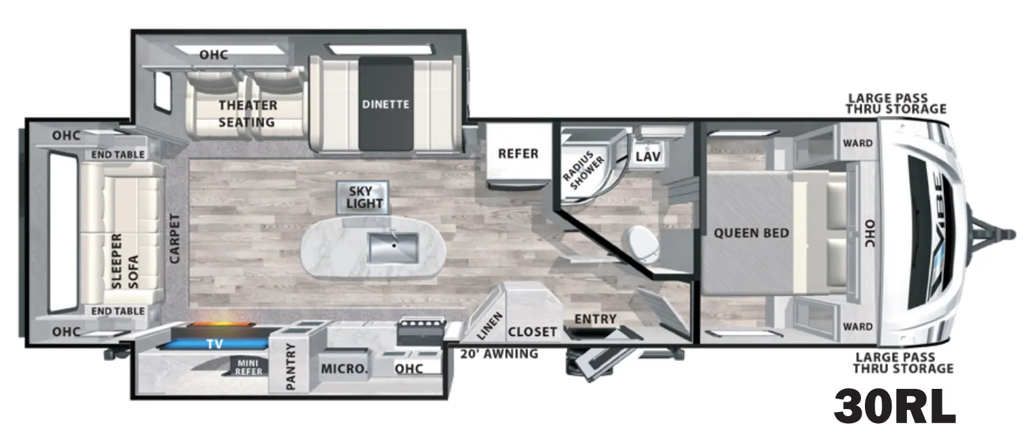 Forest River Vibe 30RL floor plan
