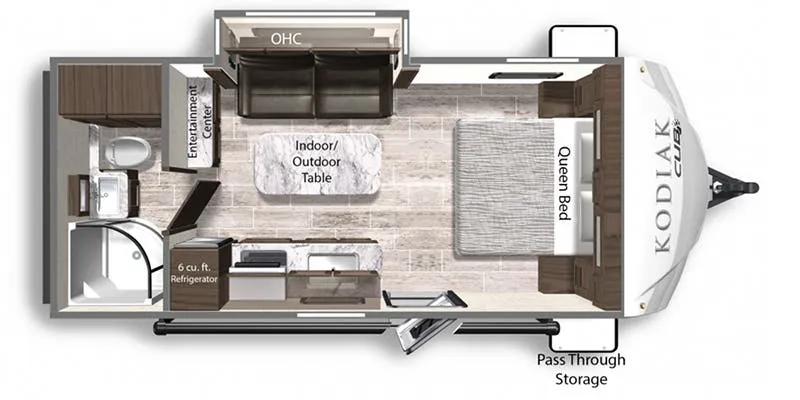 2021 Dutchmen Kodiak Cub 185MB - Floor plan