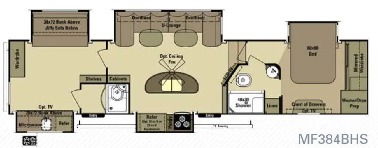Highland Ridge Mesa Ridge MF384BHS floor plan