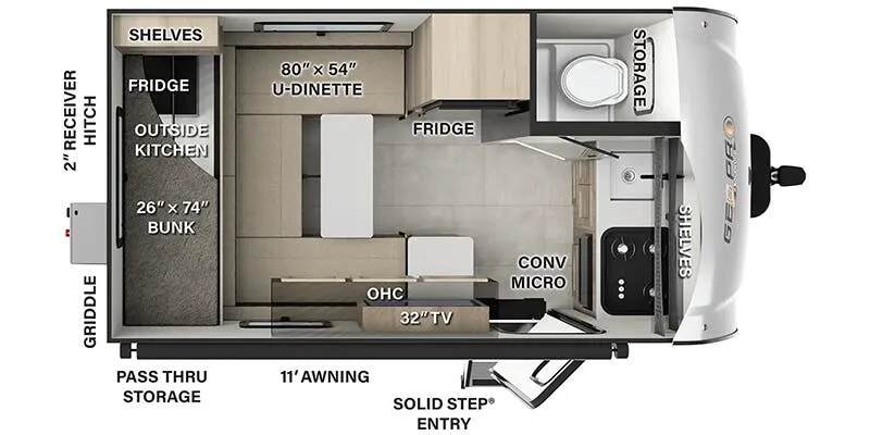 2025 Forest River Flagstaff E15RDG - Floor plan