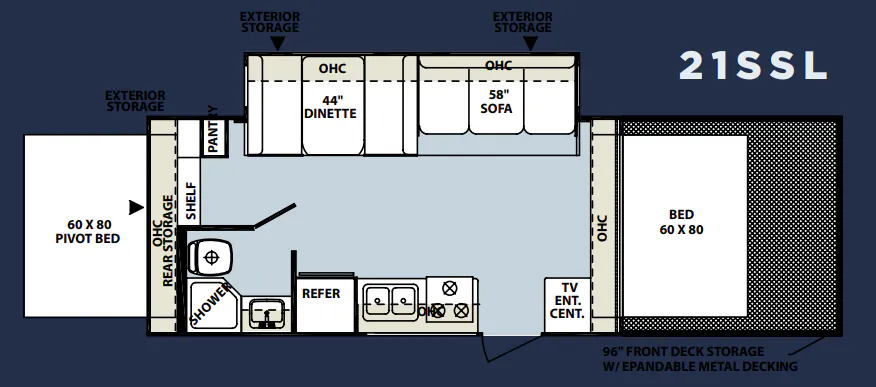 Forest River Rockwood Roo 21SSL floor plan