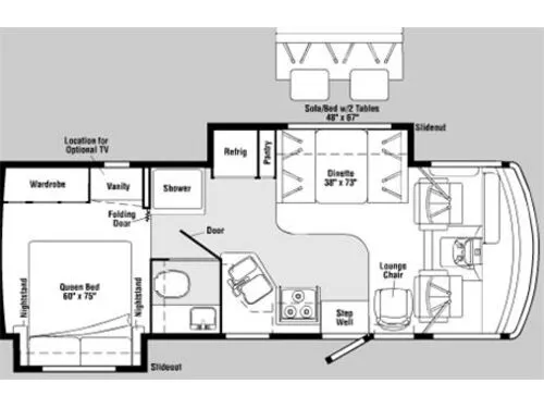 2006 Winnebago Sightseer 26P floor plan