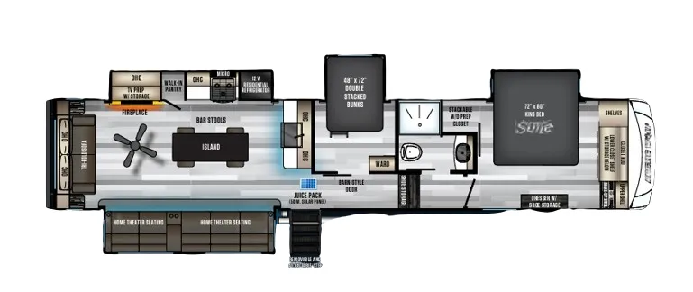 2022 Forest River Cherokee Arctic Wolf 3880 SUITE floor plan