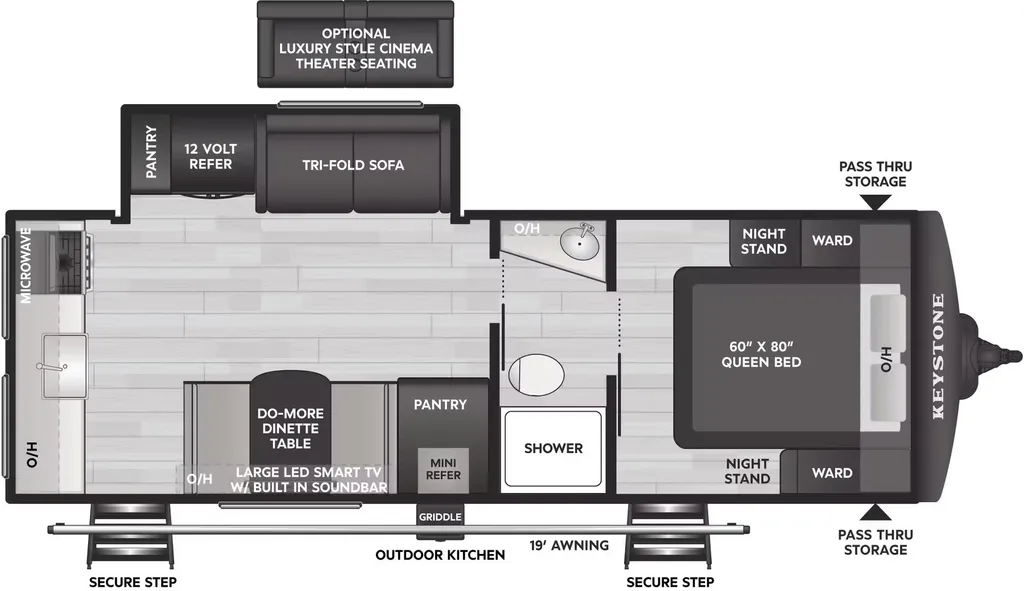 2026 Keystone Bullet Crossfire 245RKS floor plan