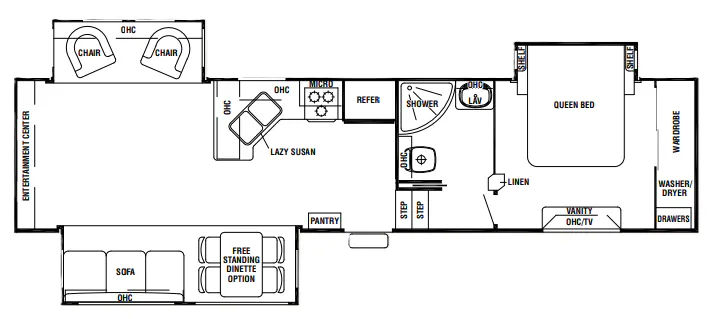 Forest River Cedar Creek 34SATS floor plan
