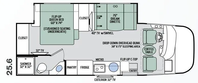 2019 Thor Motor Coach Vegas 25.6 - Floor plan