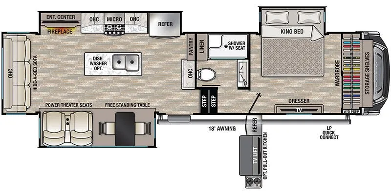2021 Forest River Cedar Creek 311RL floor plan
