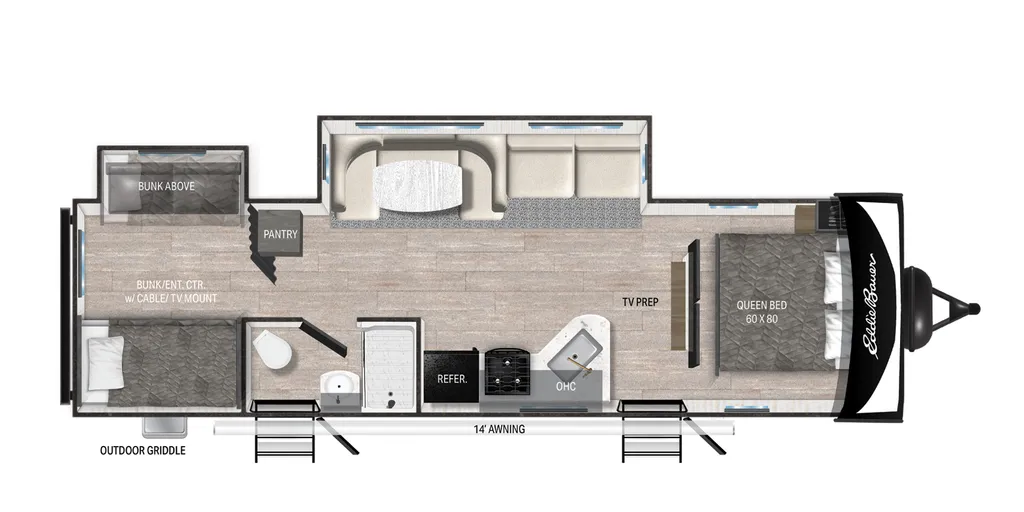 2024 Heartland Eddie Bauer 324BH floor plan