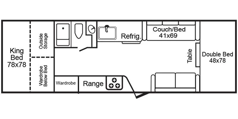 TrailManor 3124 Series KB floor plan