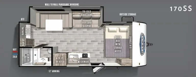 Forest River Salem FSX 170SS floor plan