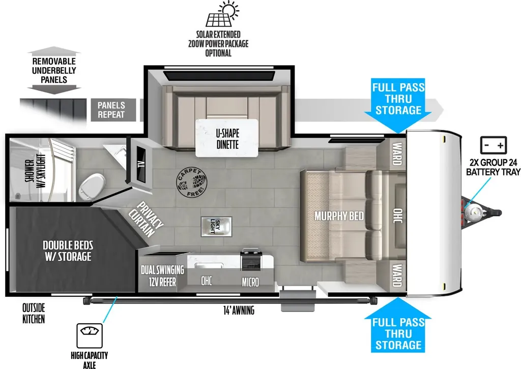 2026 Forest River Salem FSX 178BHSK floor plan