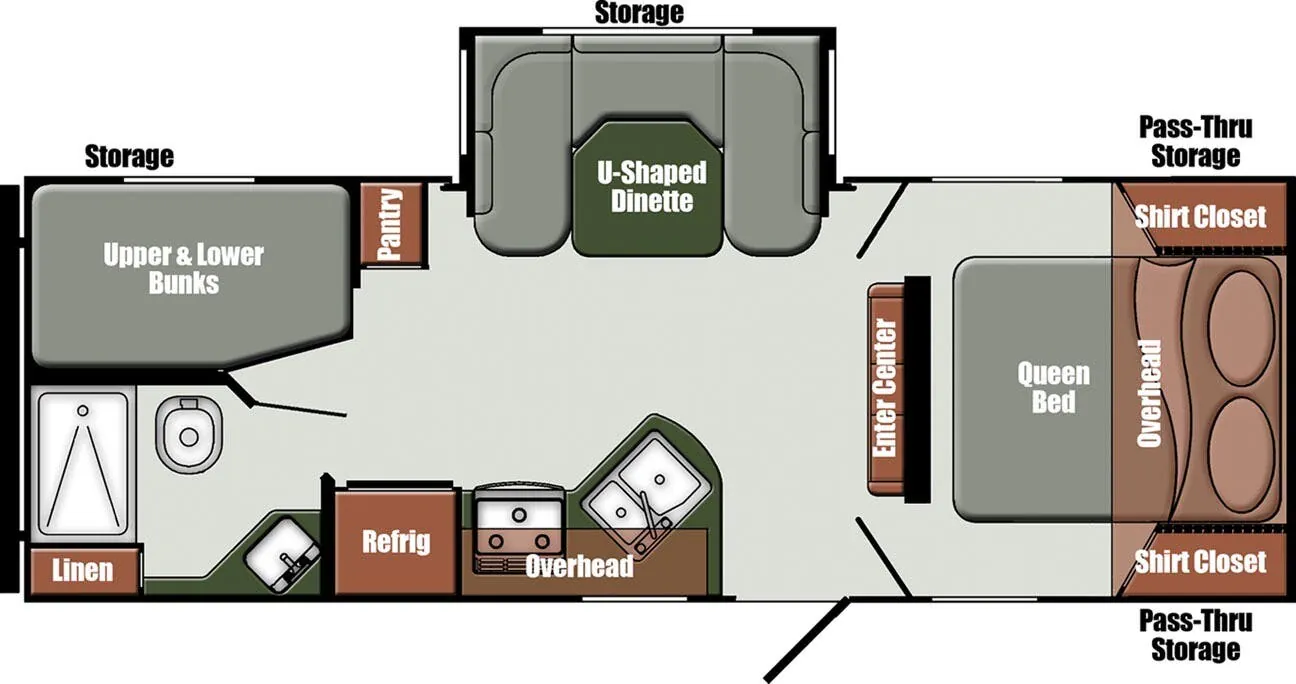 Gulf Stream Streamlite Signature 25BHS floor plan