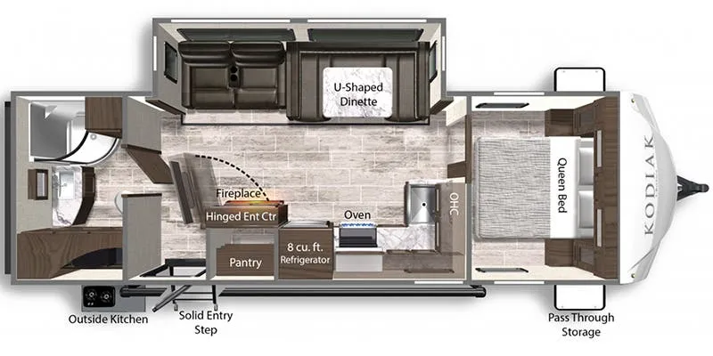 2021 Dutchmen RV Kodiak Ultra-Lite 261RBSL - Floor plan
