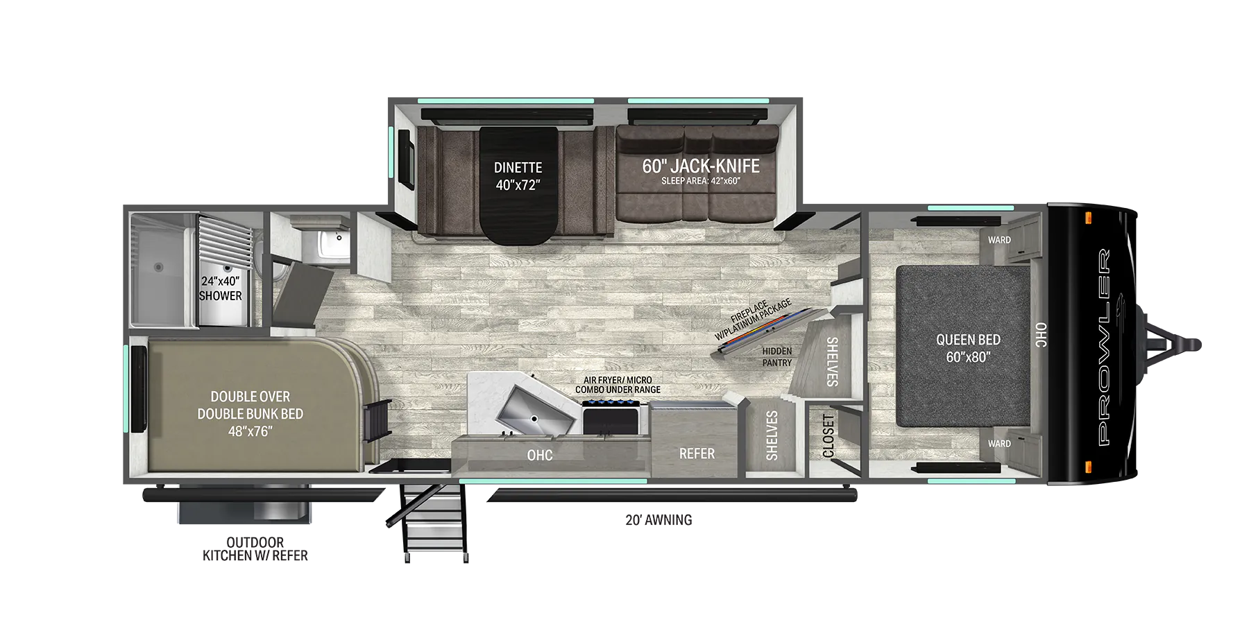 Heartland Prowler 2702BHS floor plan