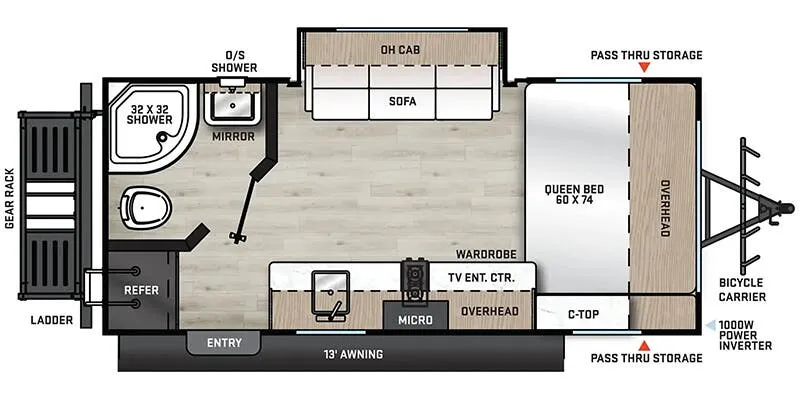 2024 Coachmen Catalina Expedition 192FQS - Floor plan