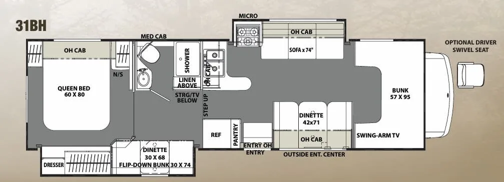 Coachmen Freelander 31BH floor plan