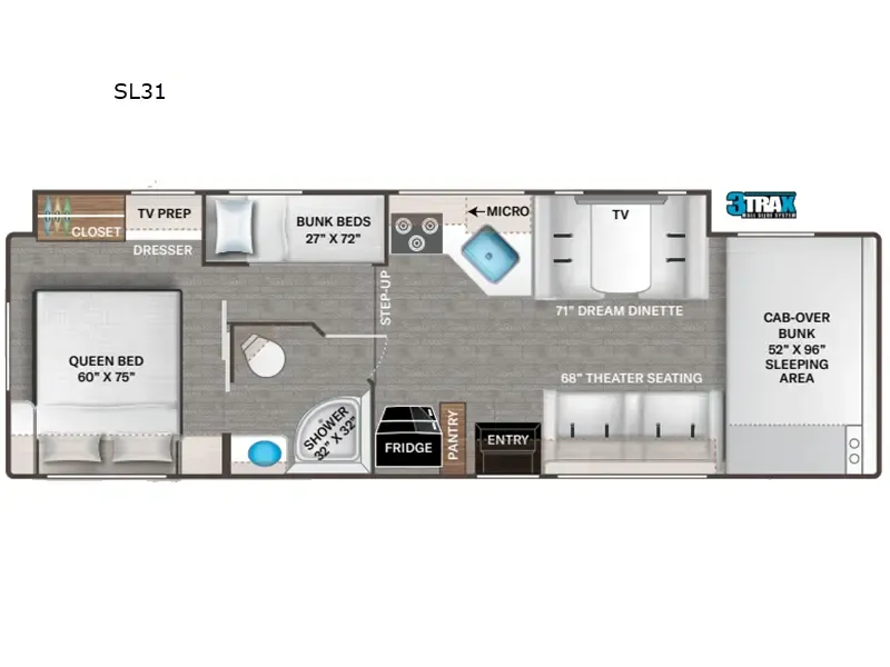 2027 Thor Motor Coach Pasadena SE SL31 - Floor plan