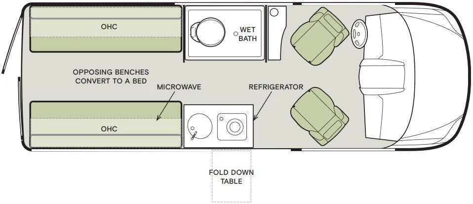 Tiffin Cahaba 19 SC floor plan