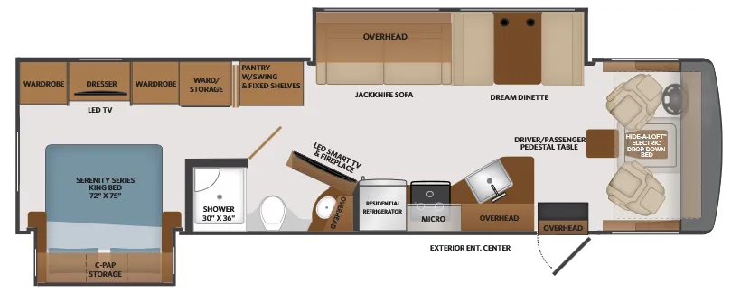 Fleetwood Fortis 34MB floor plan