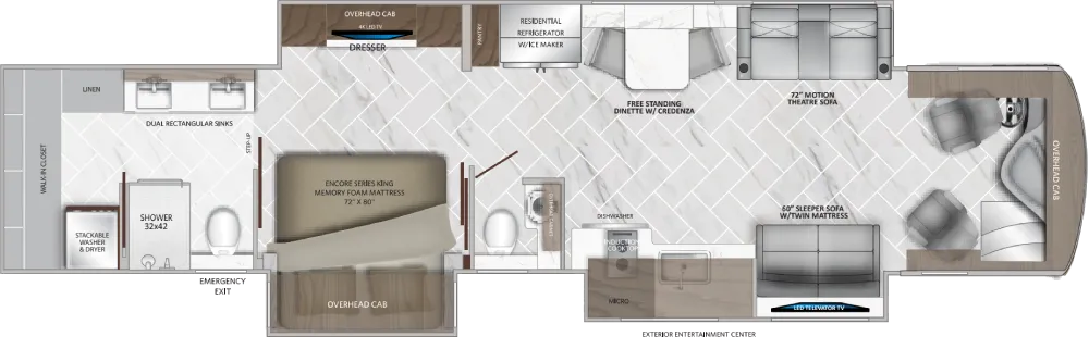 American Coach American Eagle 45J floor plan