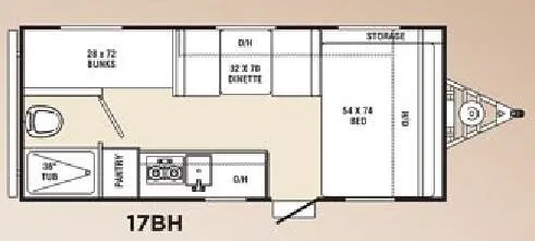 Forest River Viking 17BH floor plan
