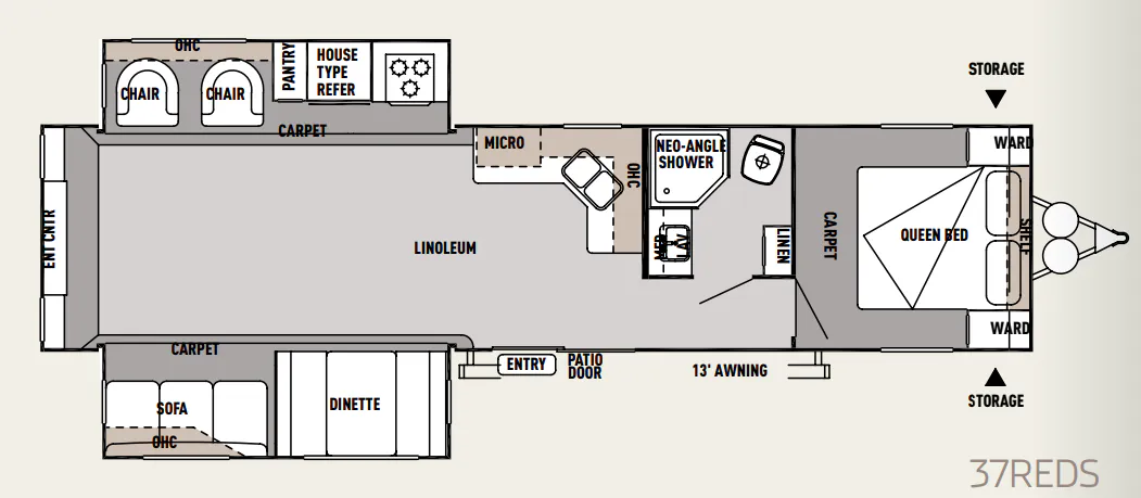 Forest River Wildwood 37REDS floor plan
