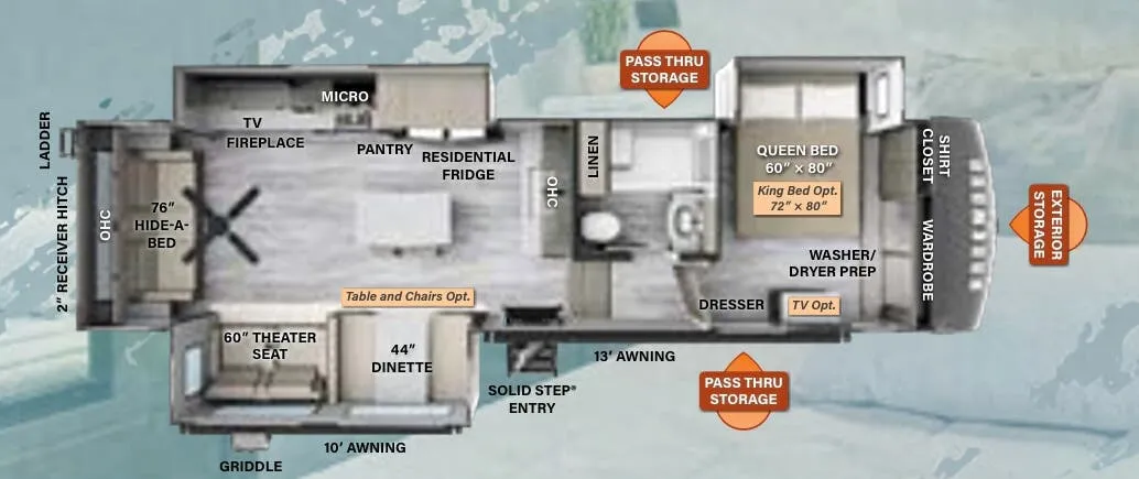 Forest River Rockwood Signature 2893BS floor plan