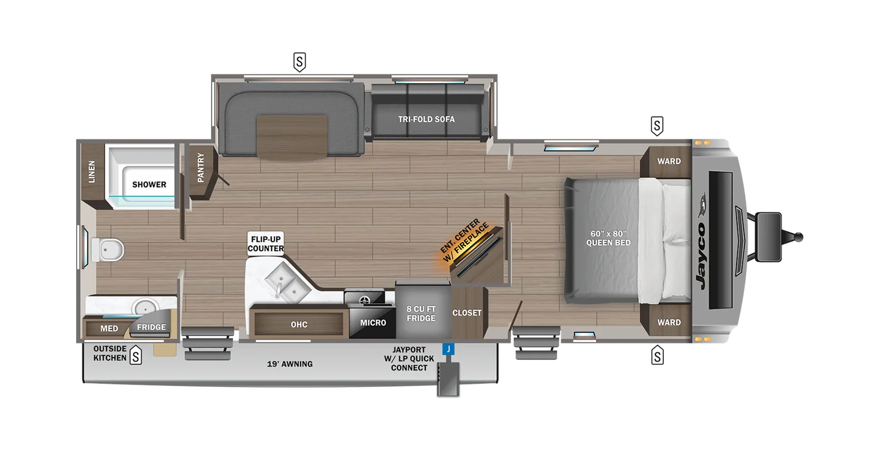 2023 Jayco White Hawk 27RB - Floor plan