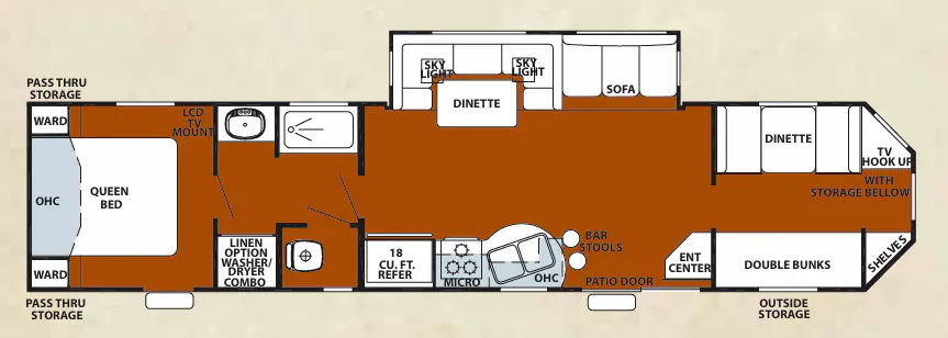 Forest River Cherokee 39P floor plan