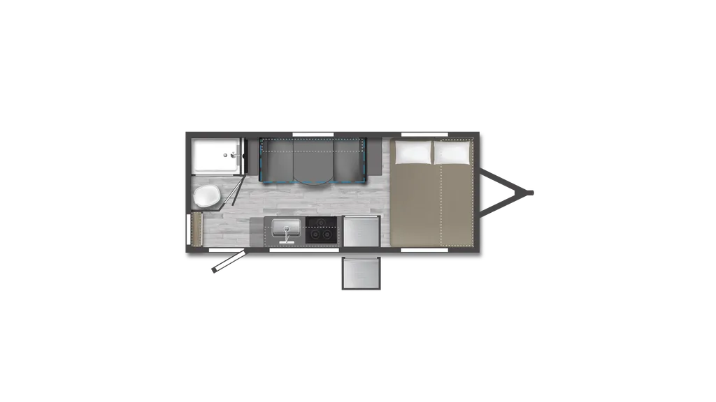 2023 Winnebago Micro Minnie 1720FB floor plan