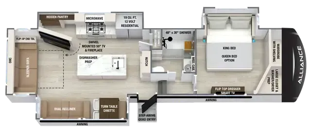 Alliance RV Paradigm 310RL floor plan