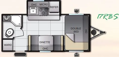 Pacific Coachworks Sea Breeze 17RBS floor plan