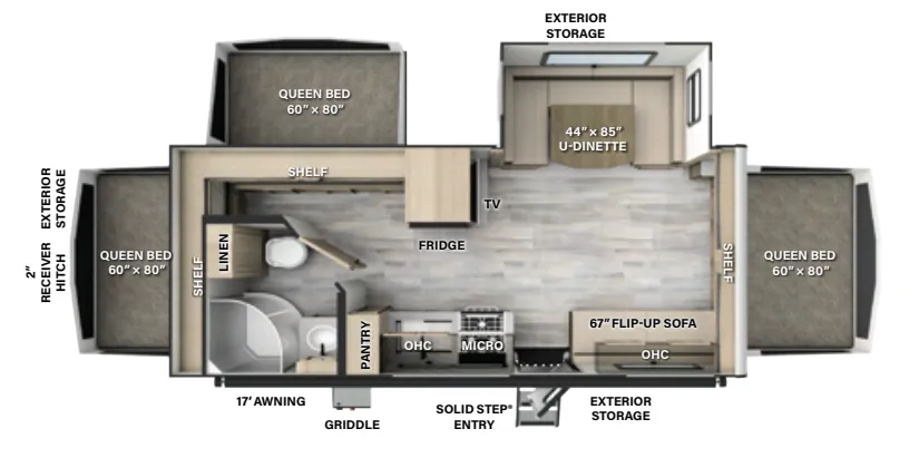 2024 Forest River Flagstaff Shamrock 233S - Floor plan