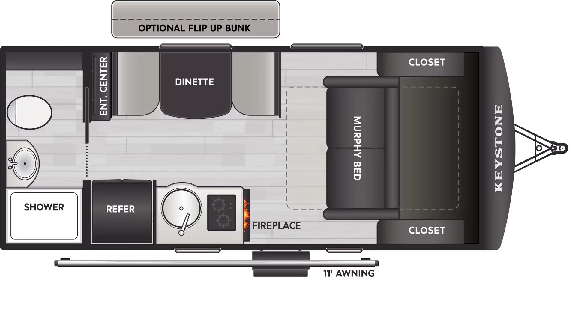 2026 Keystone Sprout 15RBS - Floor plan