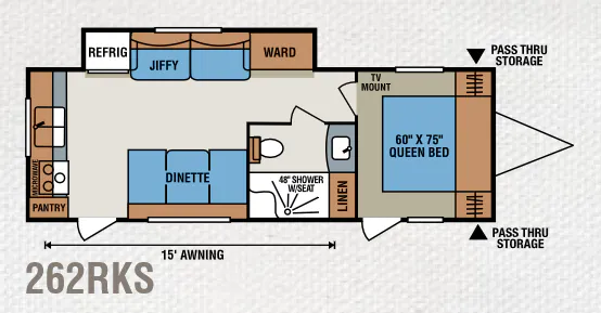 2015 K-Z Spree 262RKS — Floor plan
