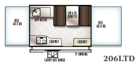 Forest River Flagstaff LTD 206LTD floor plan