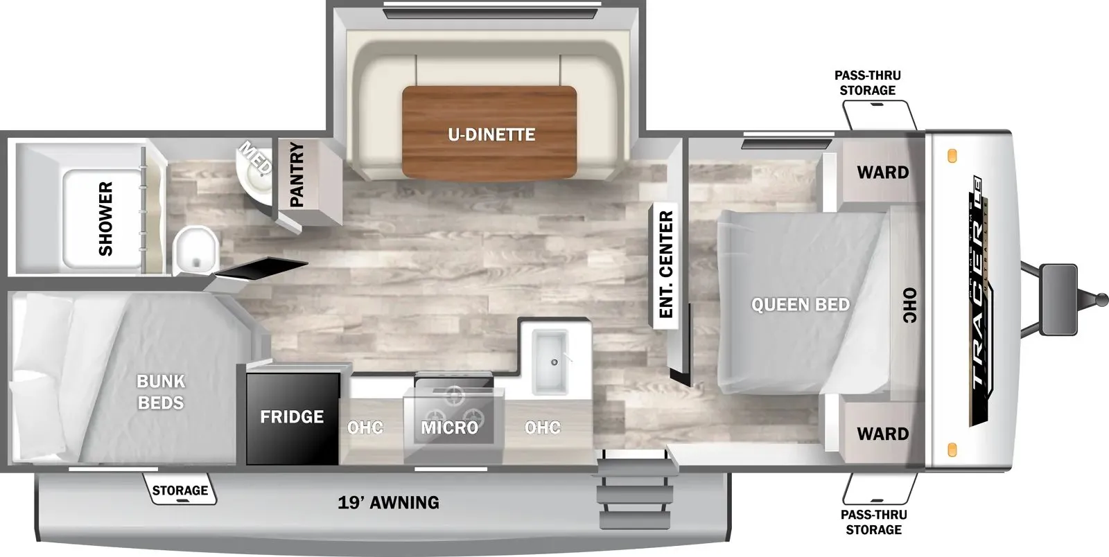 2024 Prime Time Tracer 240BHSLE - Floor plan
