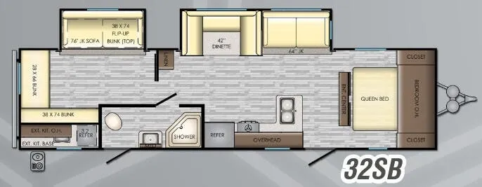 CrossRoads Volante 32SB floor plan
