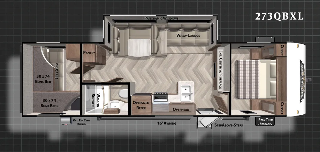 2021 Forest River Wildwood X-Lite 273QBXL - Floor plan