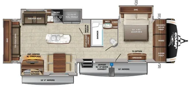 Jayco Eagle 334RLOK floor plan
