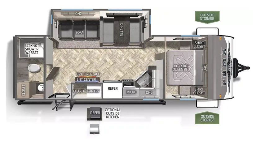 Palomino Puma 26RBSS floor plan