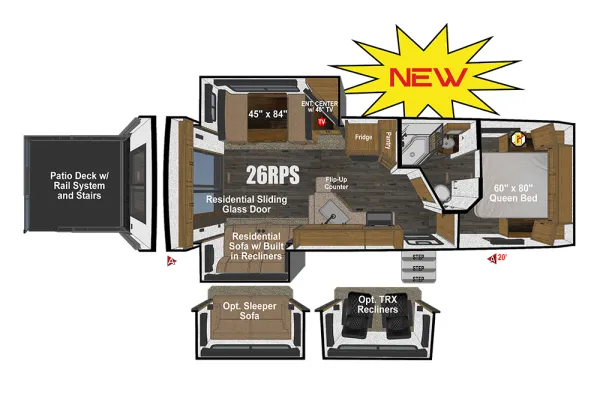 Outdoors RV Back Country 26RPS floor plan