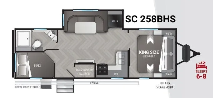 Cruiser RV Shadow Cruiser 258BHS floor plan