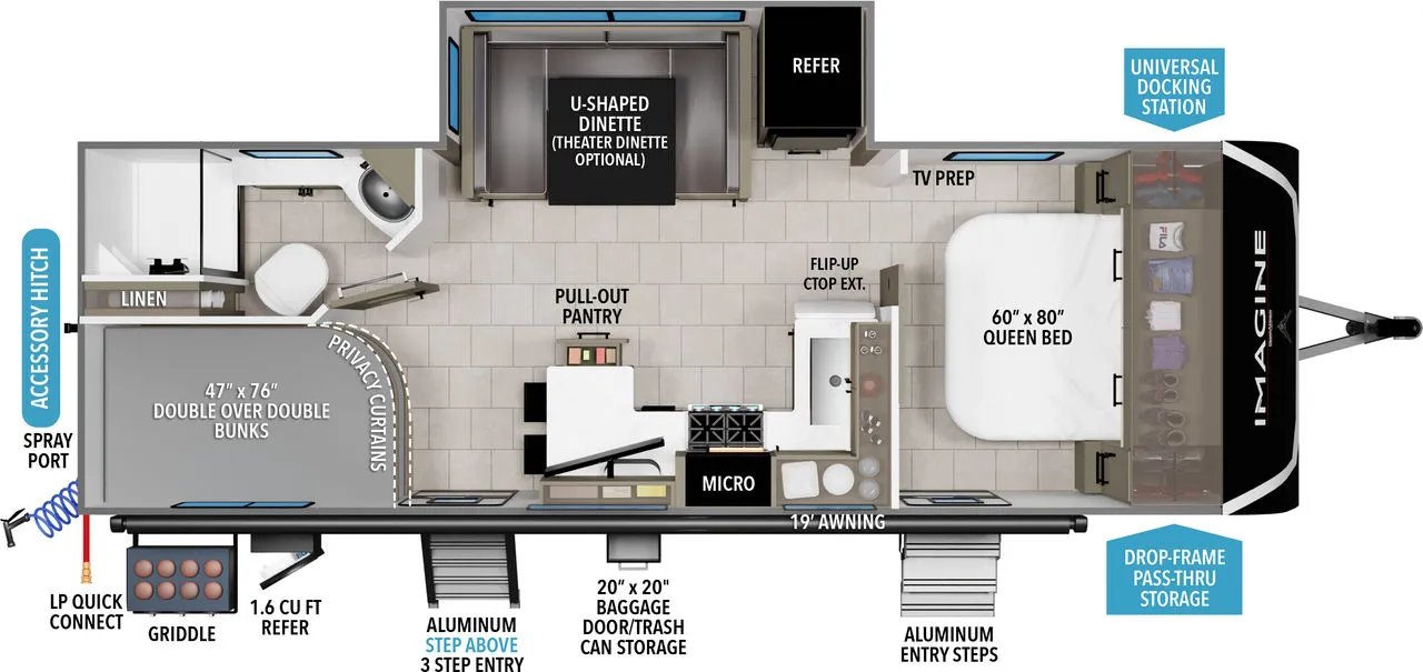 2025 Grand Design Imagine 2470BH - Floor plan