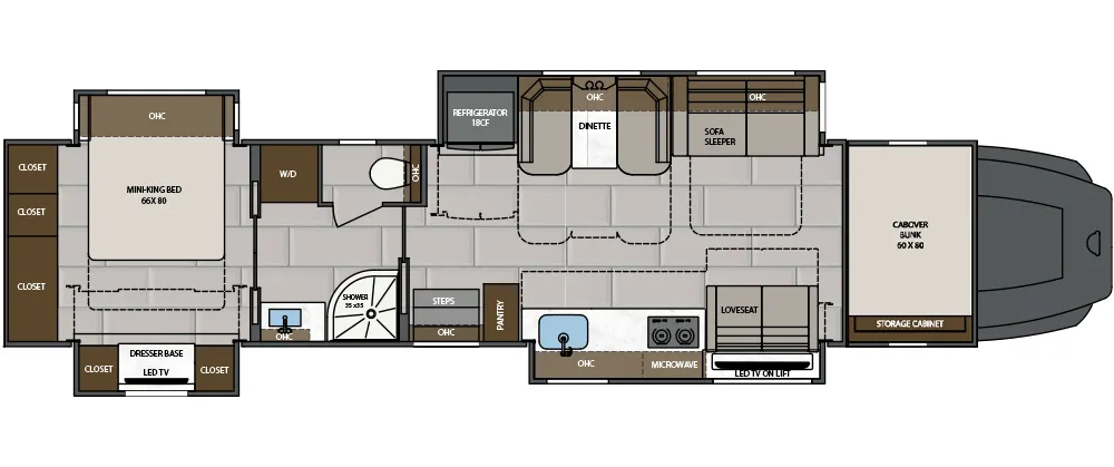 2027 Renegade RV Classic 45CRS - Floor plan